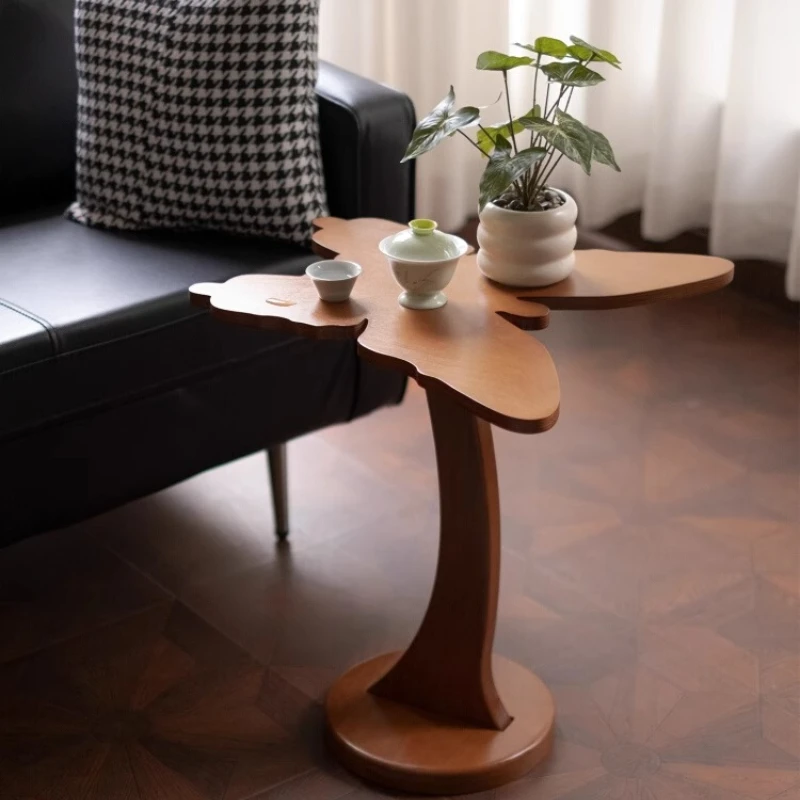 

Французские журнальные столики-бабочки середины века, чайный столик из цельного дерева, роскошная компактная мебель для гостиной, современная прикроватная тумбочка