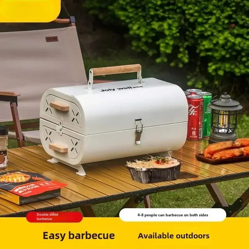 Double Sided, BBQ Grill, Outdoor Cookout, Camping, Portable,  Household, Two  Foldable,   Heating