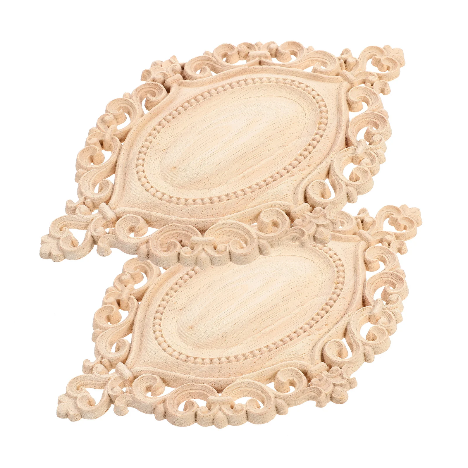 2 قطعة الخشب الصلب المنحوت راصعة النمط الصيني التقليدي الخشب زين الأثاث ديكور خزانة باب السرير مرآة الديكور