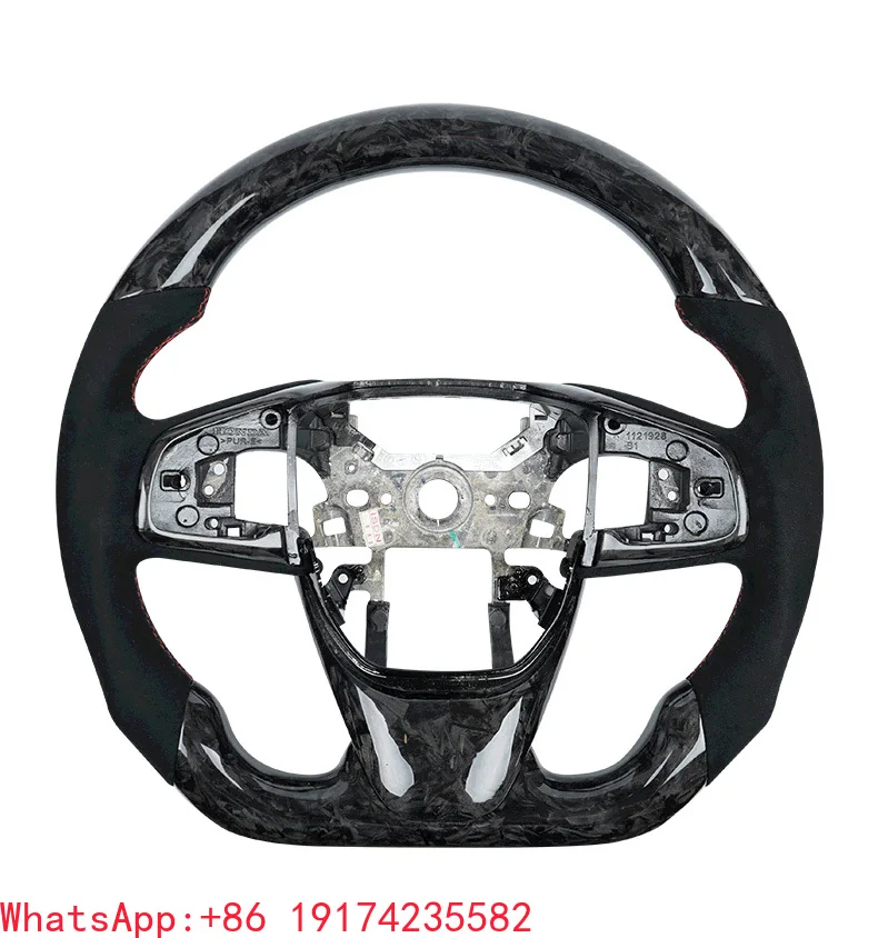 

Car Steering Wheel for Honda 10th Gen Civic 2016-2021 Fk8 Fk7 Type R Si Carbon Fiber Steering Wheel