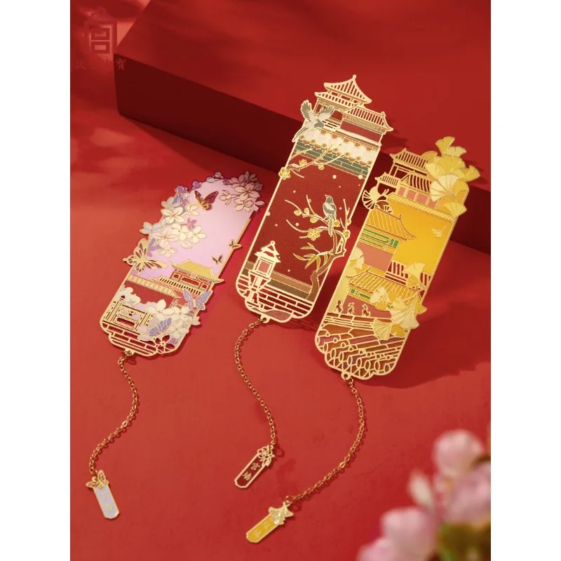 

Gift From The Imperial Palace Colorful Metal Bookmark Classical Chinese Style Museum Cultural and Creative Gift for Friends