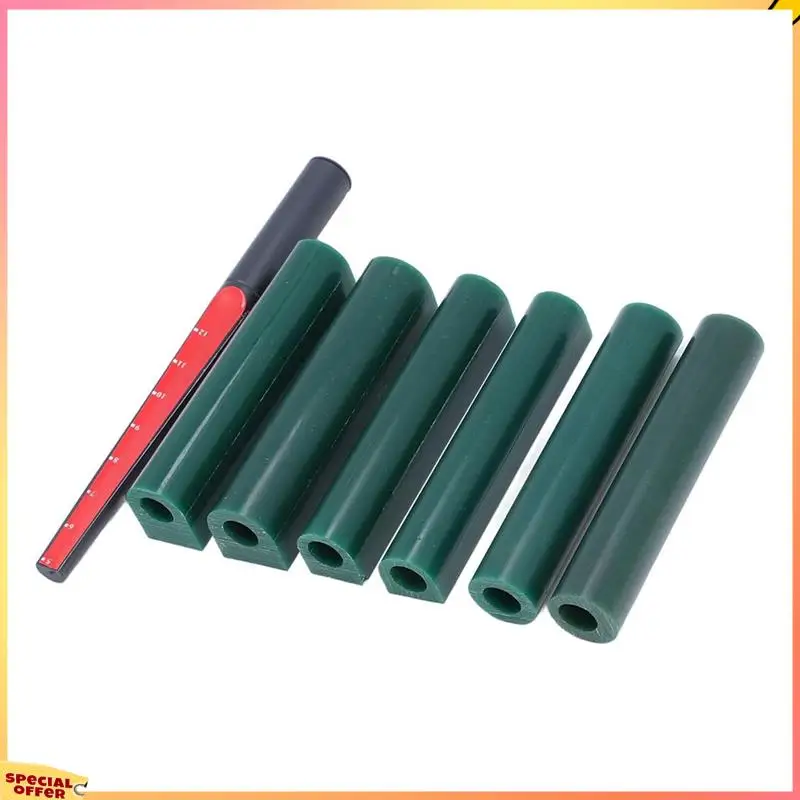 

Набор восковых трубок для колец ABFI, 6-размерные восковые трубки для резьбы с линейкой для ювелирных колец, литье ремесел, ювелирных инструментов