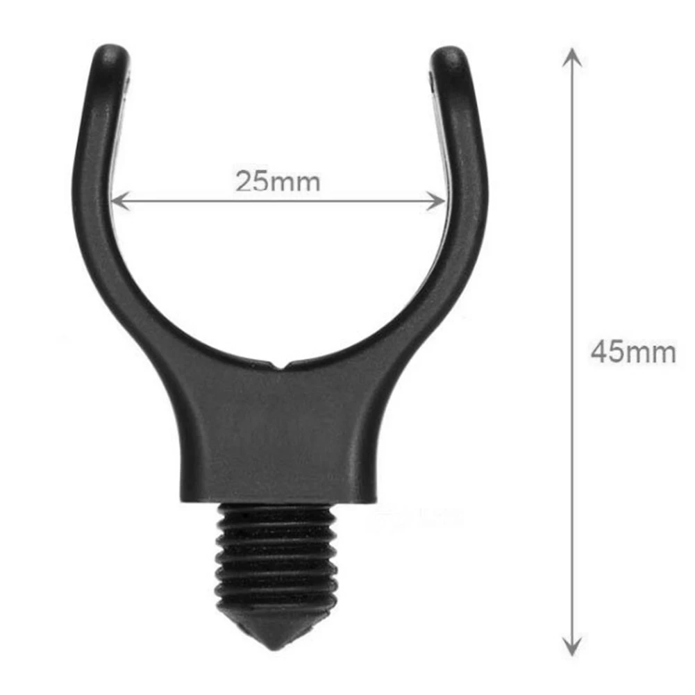 5 teile/satz M3/8 "Nylon Kunststoff Angelrute Halter Teleskop Angelrute Unterstützung Stehen Kopf Karpfen Schwarz U form Halter Tackle-Tool