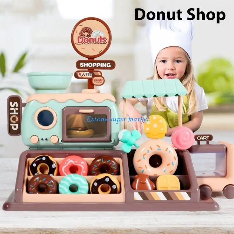 

090B Plastic Play Oven And Dessert Set For Kids Encourages Pretend Cooking