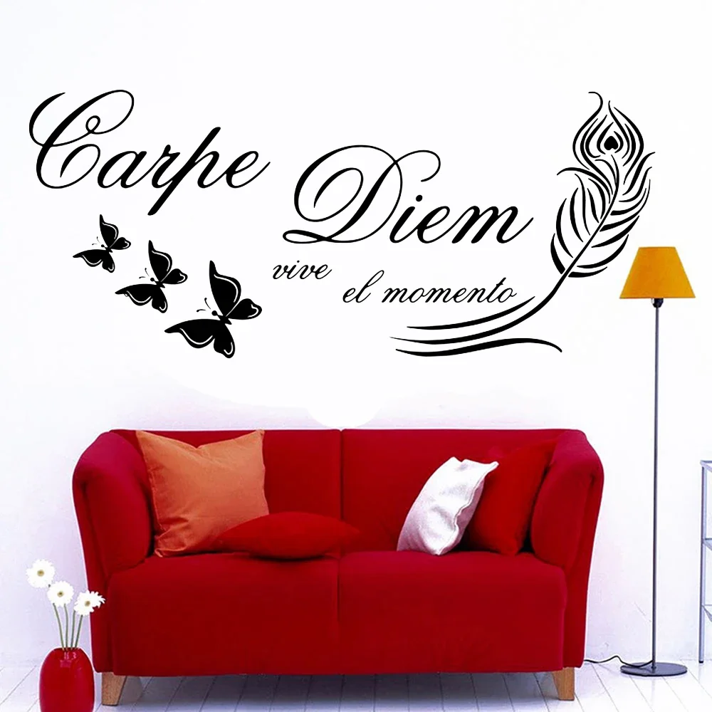 Испанская декоративная настенная наклейка A345 с перьями для домашнего декора