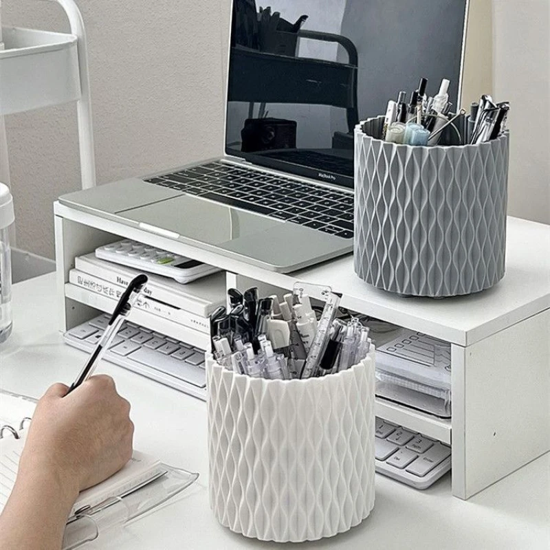 

Rotating Pen Holder Office Desktop Storage Box Student Simple Large-capacity Pen Barrel Advanced Sense Pen Holder