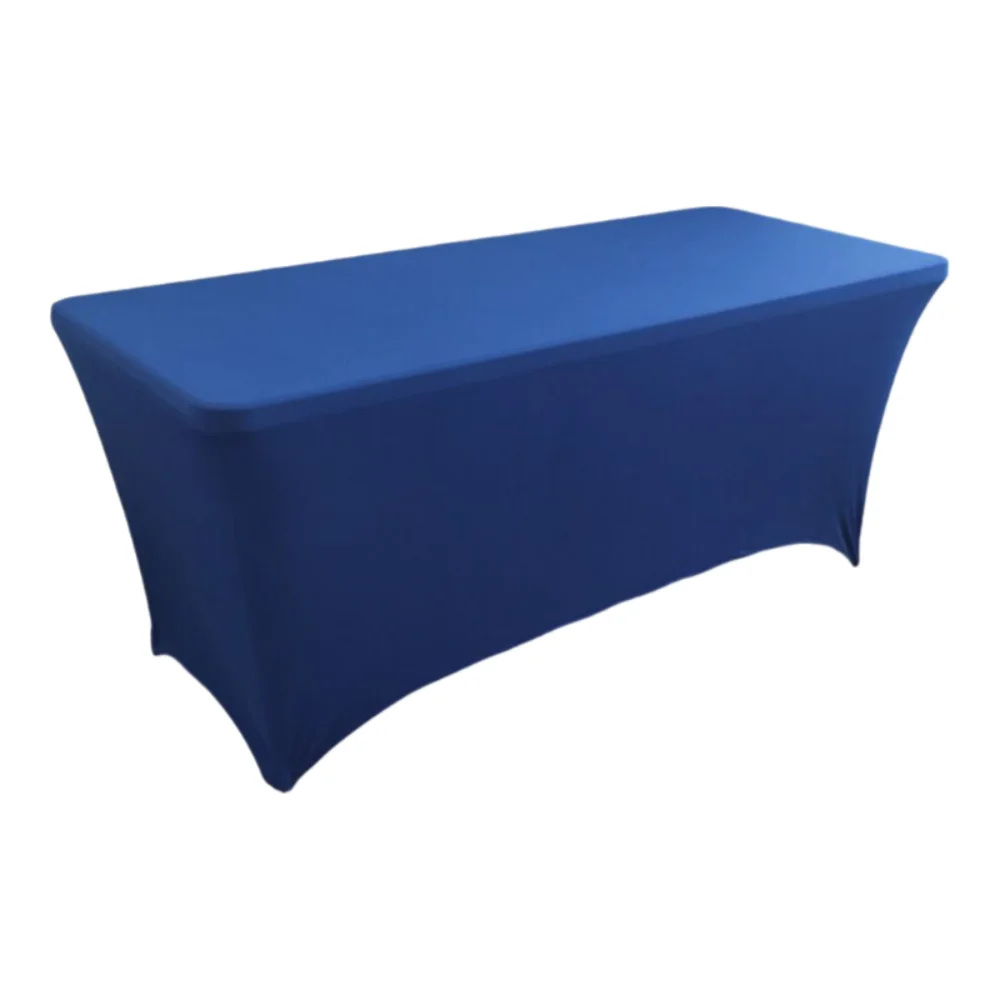 Black 4/6FT High Stretch Tablecloth Universal Washable Rectangular Table Cloth Elastic Bed Cover Wedding Party