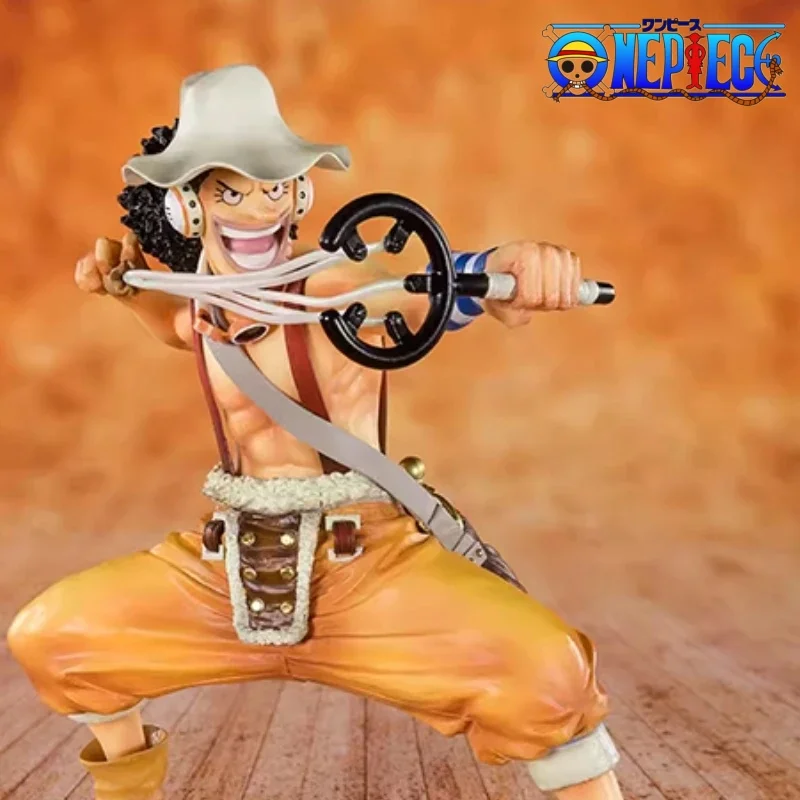 

10cm Original Bandai One Piece Action Figure Sniper King Usopp Humanoid Gk Statue Hand Do Tabletop Decoration Children Toy Gift