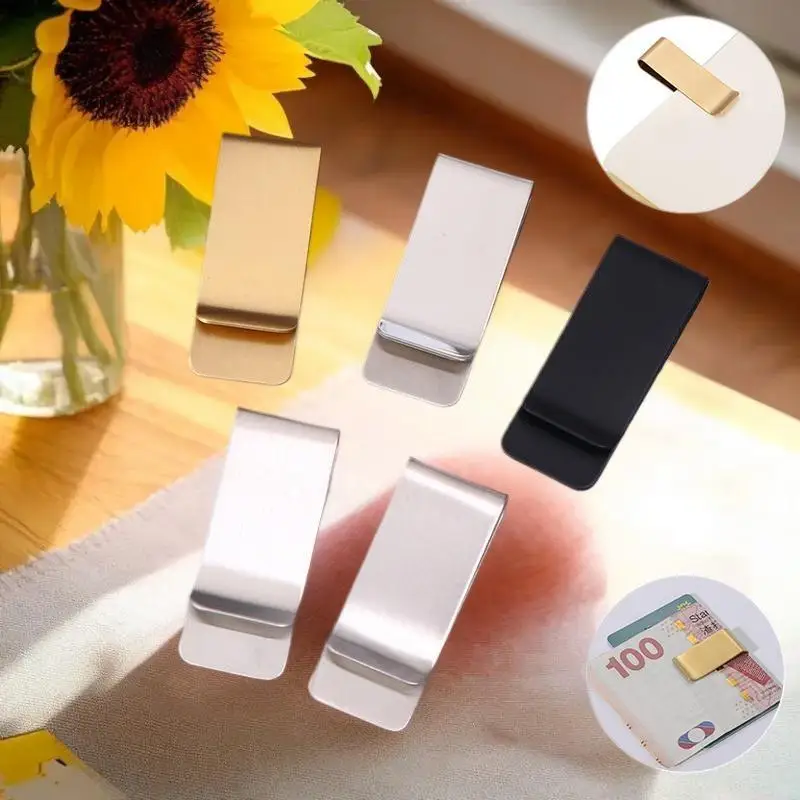 Набор из 5 компактных металлических зажимов для денег, регулируемых визитниц, идеально подходит для мужских кошельков