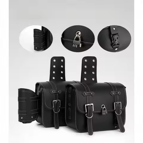 Retro Motorcycle Saddlebag Large Capacity Motorbike Side Bags Storage Tool for Harley Sportster XL 883 1200 Honda/Yamaha/Suzuki