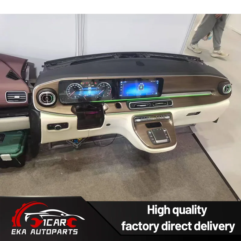 For Mercedes V Class W447 to W448 Interior Upgrade Kit Full LCD Screen Air Vent Ambient Light 1:1 Facelift Fit Vito V250 V260