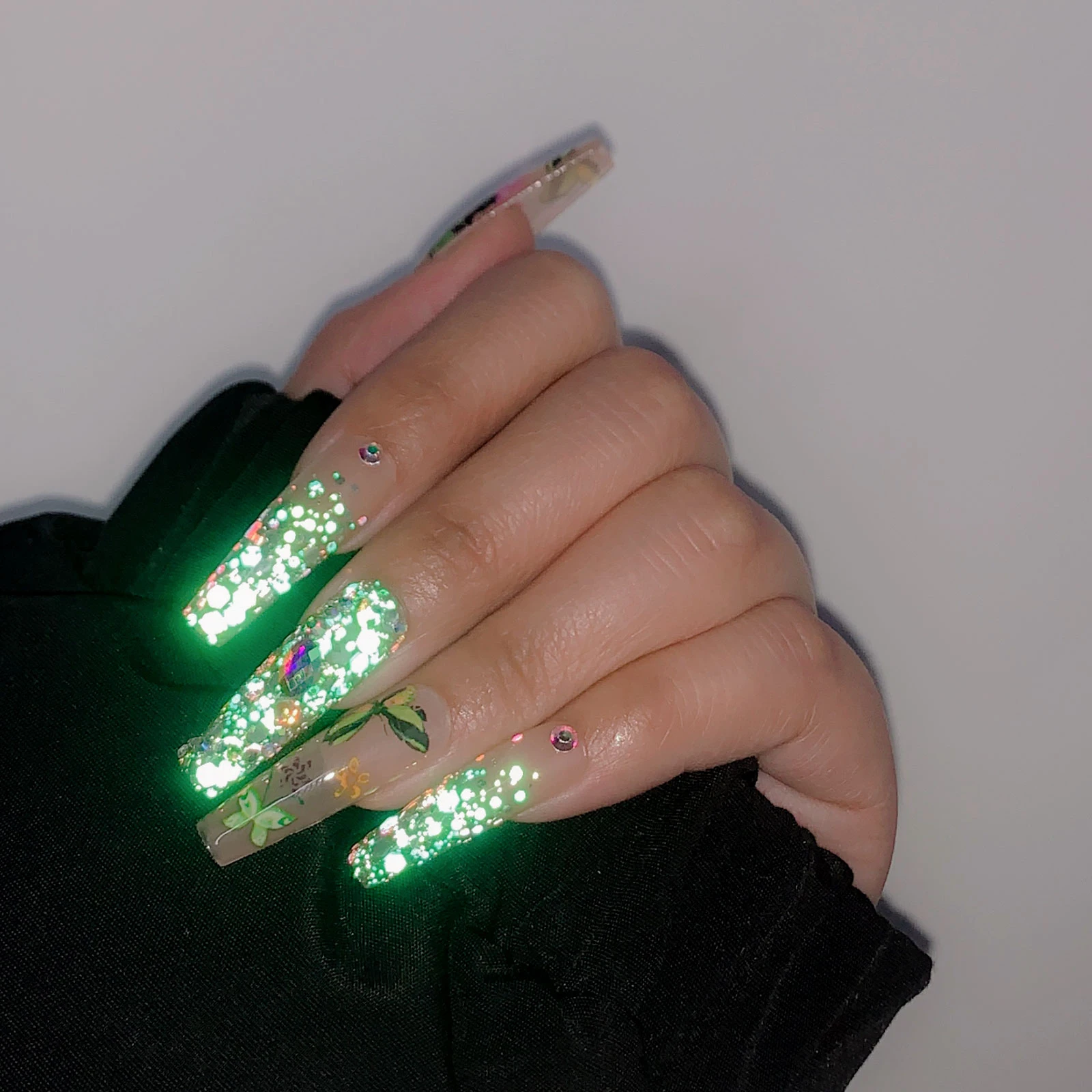 6pcs/set Reflective Flash Glitter Nail Powder Flash Disco  Crystal Diamond Chrome Pigment Dipping Powder  Dazzling Party Sparkly