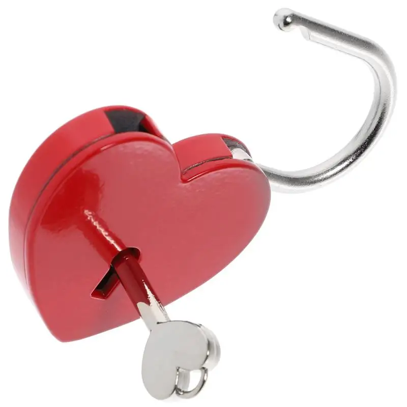 Heart Shape Padlocks Romantic Couples Wishing Lock With Key For Travel Wedding Jewelry Box Diary Book Suitcase