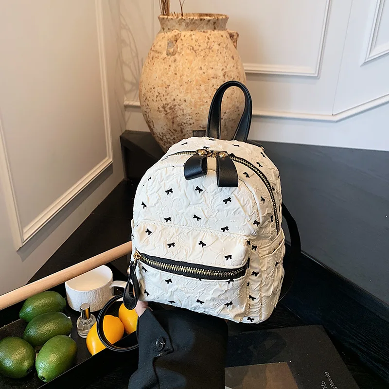 

2025 Cute Bow Backpack - Large Travel Tote for Women, Lightweight Gym Yoga Bag with Adjustable Straps