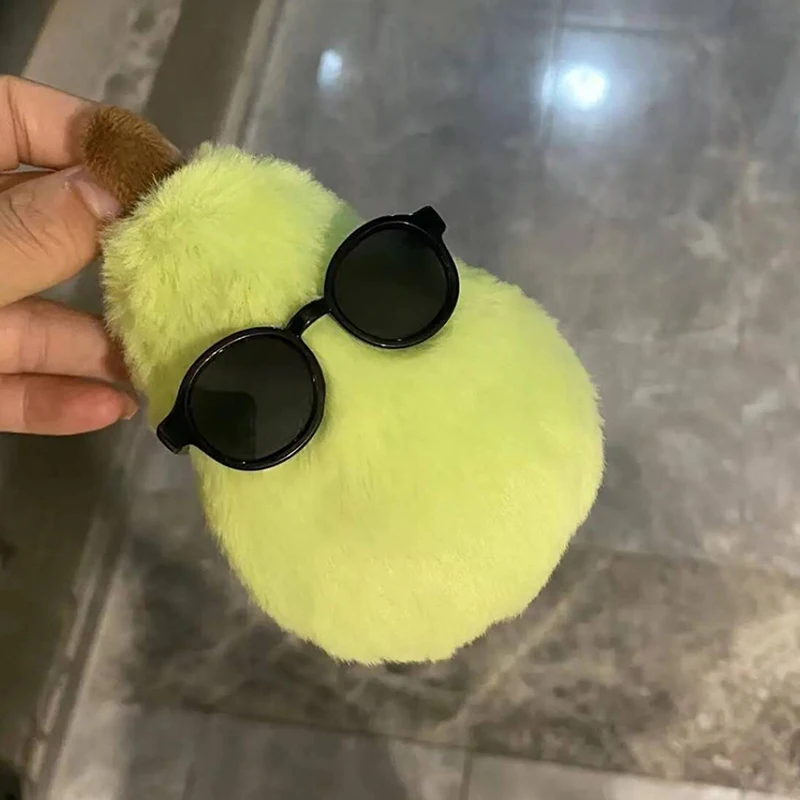 

Cute Plush Green Pear Doll Pendant Creative Sunglasses Pear Doll Backpack Pendant Girl Gift