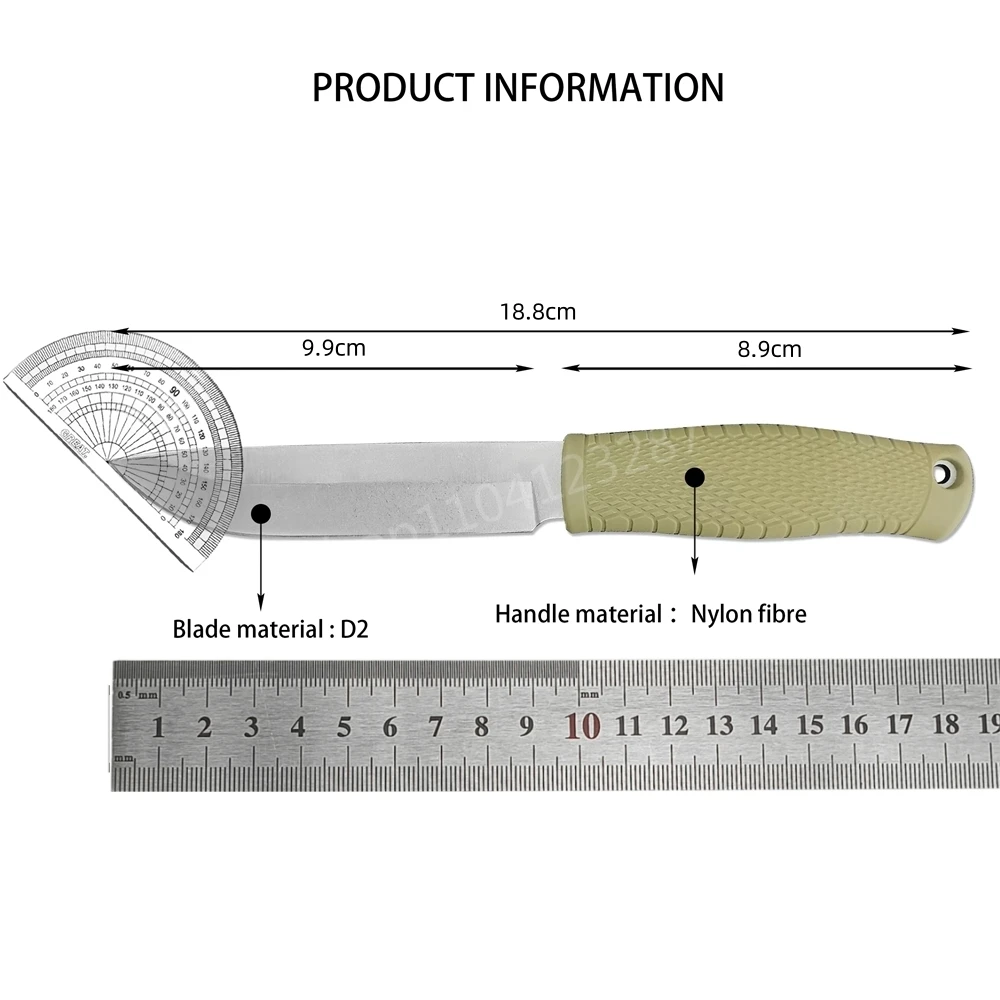 BM 202 200 Fixed Blade Knife TOP Selling Knife 3V Blade Nylon Fiber Handle EDC Outdoor Camping Hiking Hunting Survival Tools