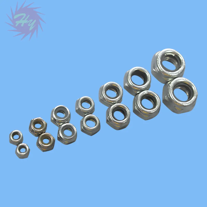 25 Pcs M2 M2.5 M3 M3.5 M4 M5 M6 Metal Nylock Nut Locknut Hex Nylon Insert Self Lock Nut For RC Accessories