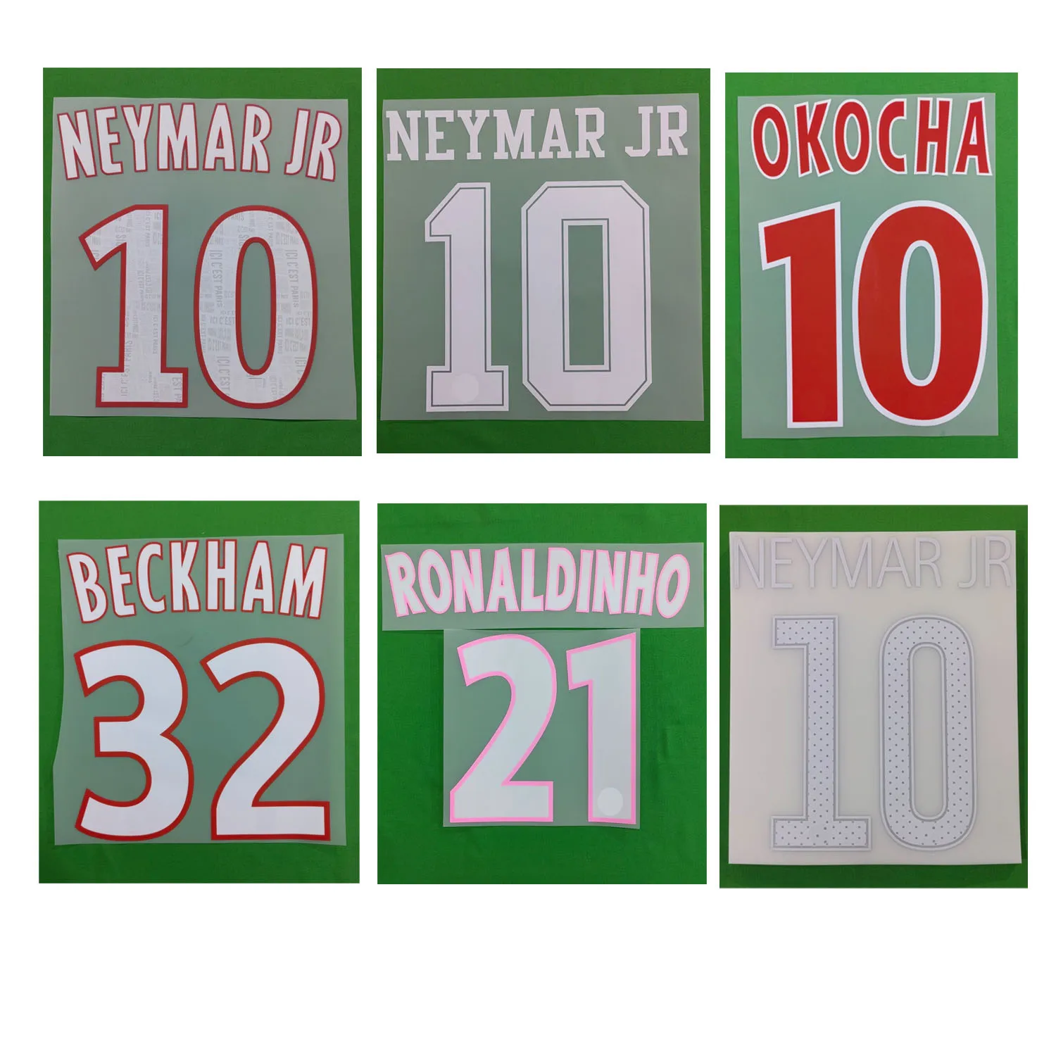 Retro Nameset Printing League Club 1998 2001 2019 2020Customize Name Number Heat Transfer Soccer Patch Badge