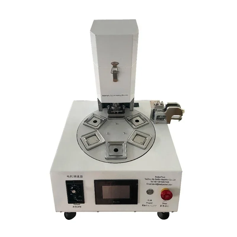 pneumatic machine  for 50*50mm (2*2inch) fridge magnet/pin badge making semi-automatic image 2