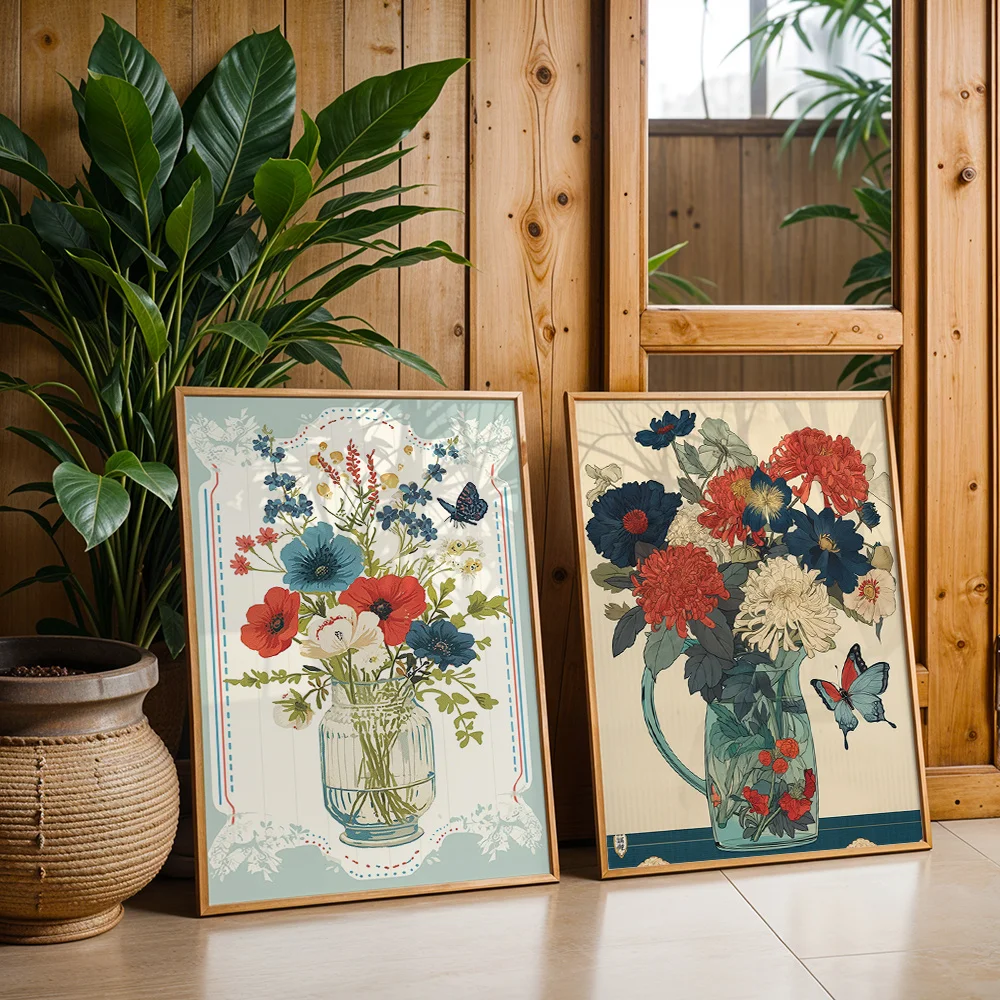 Lot de 2 affiches murales sur  - Home Decor Vase With Flowers avis et prix