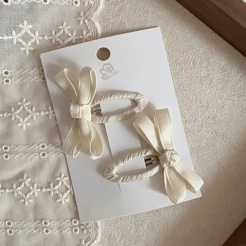 581F 2 قطعة مقاطع شعر الطفل المألوف Bowknot تصميم دبابيس الشعر الاتجاه مشبك شعر الحلي للفتيات الاستخدام اليومي
