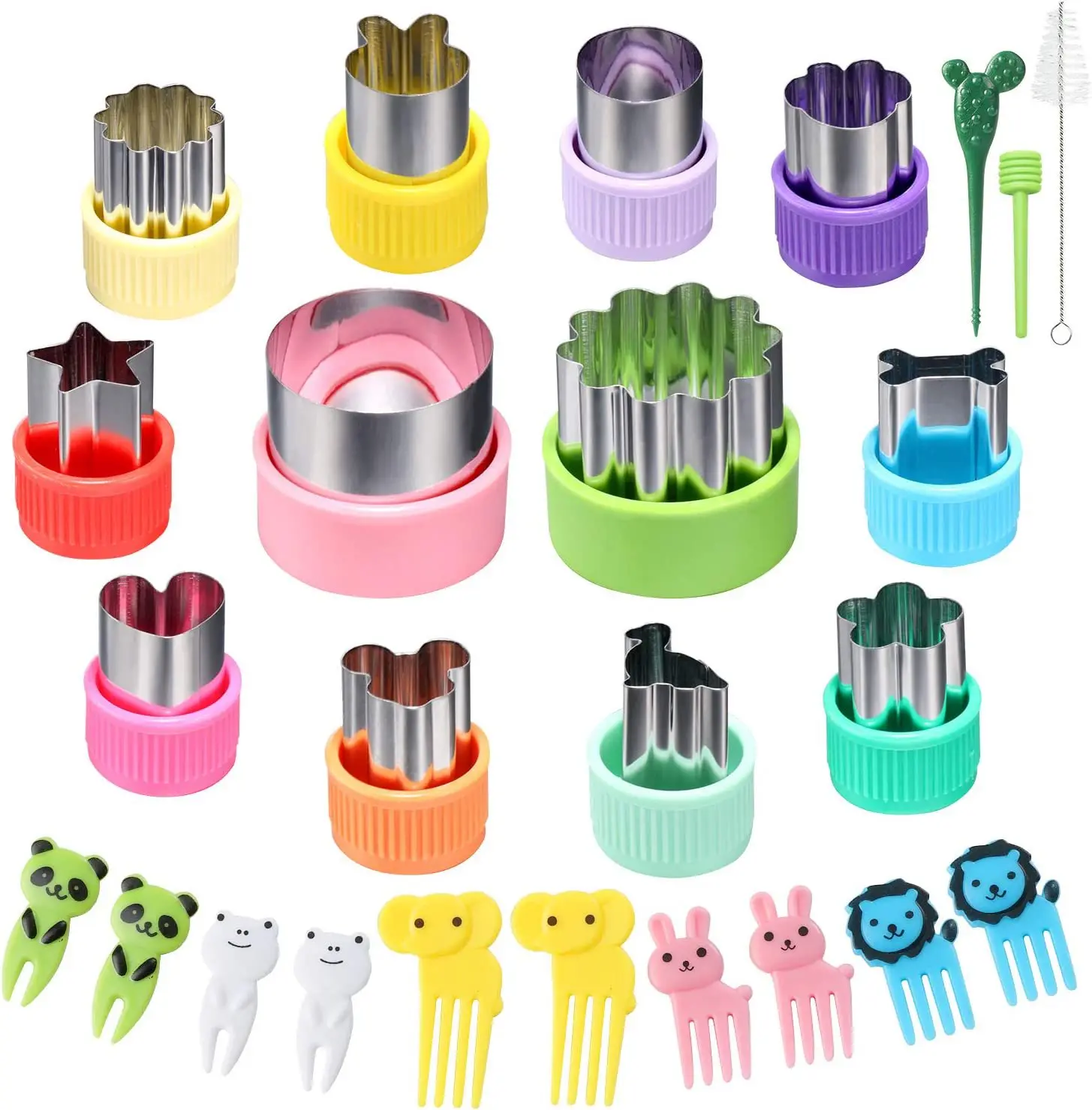 20-30 Pcs Stainless Steel Biscuit Mold Set Baking Mold Sandwich Cute Shape Embosser Mold Kitchen Tools Baking Pastry Accessories