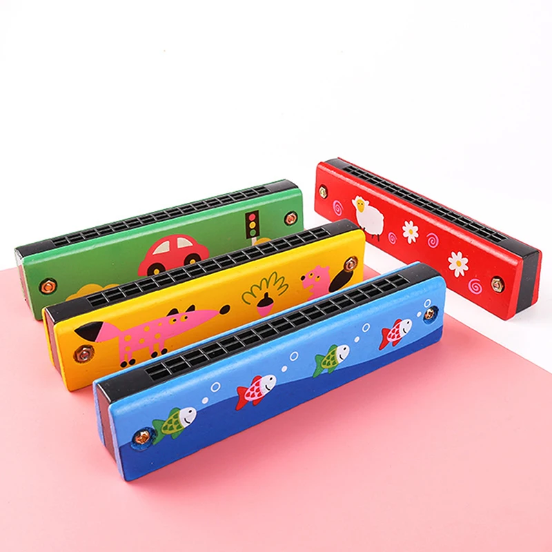 1PC Strumento musicale per sviluppare abilità musicali Strumenti di intrattenimento 32 fori Armonica in legno Bocca Organo Giocattoli educativi per bambini