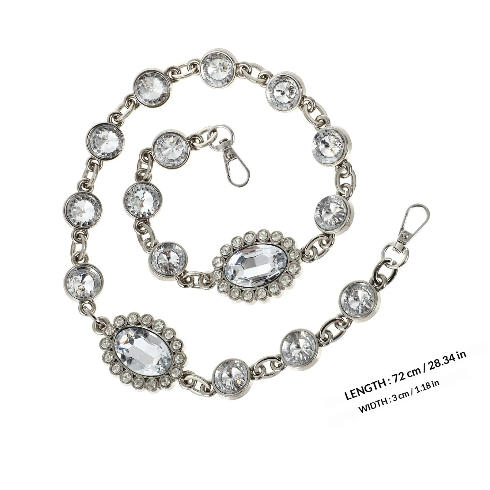 Artificial Rhinestone Bag Chain for Women Luxury DIY Bag Replacement Chain Shoulder Strap Purse Accessory Clutches Handle view 4
