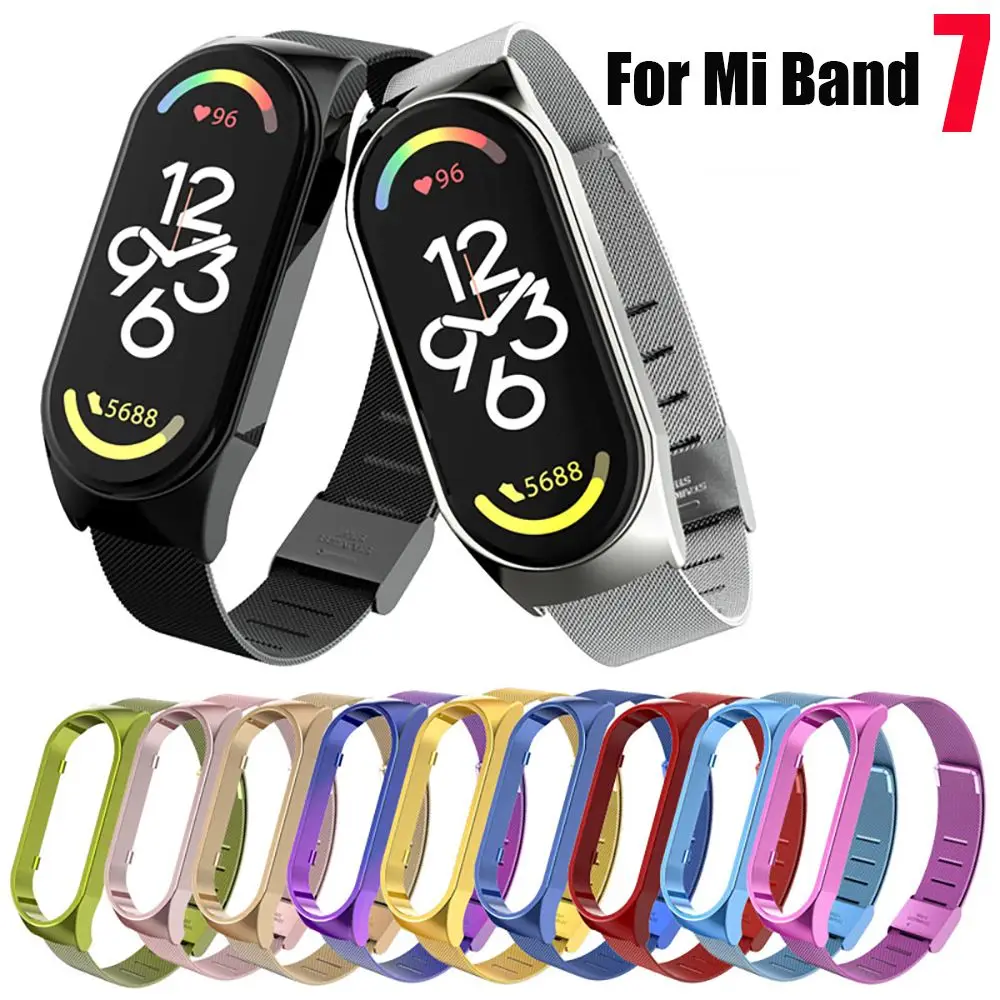 Nuovo cinturino da polso in metallo di ricambio cinturino in acciaio inossidabile per Xiaomi Band 7