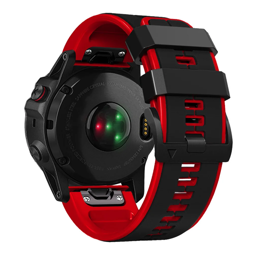ل Garmin Fenix 7X 7 Pro 6 6X Pro 5X 5 Plus الياقوت الشمسية حزام ساعة اليد سوار الإفراج السريع 26 مللي متر 22 مللي متر سيليكون الفرقة معصمه