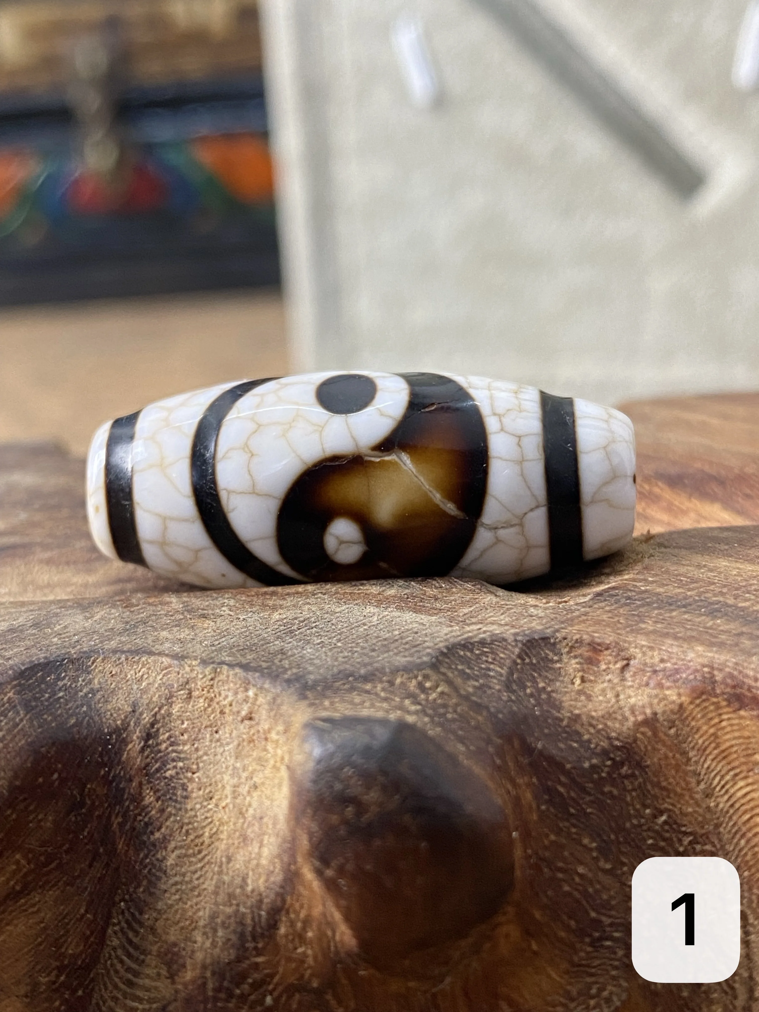 1pcs/lot Ancient primitive variety, Fire Offering Dragon Pattern King Agate Dzi bead multi-gem pattern classic rare collectible