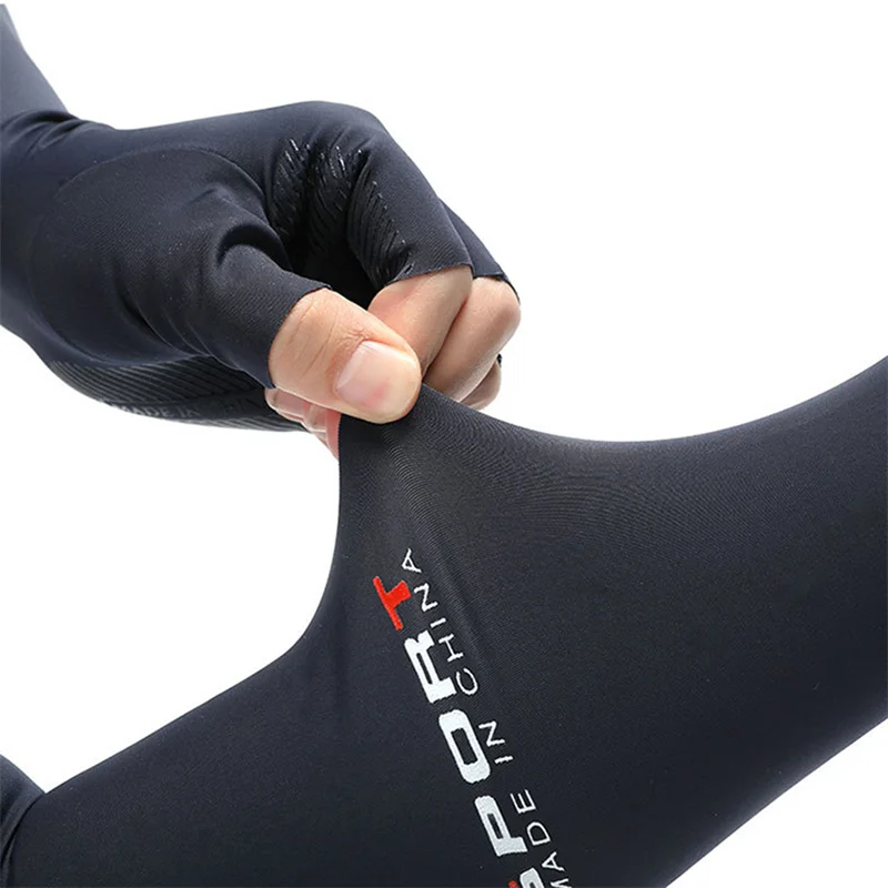 UV Solar Arm Sleeves Men Cycling Gloves Hand Long Sleeves Driving Arm Cover Summer Woman Cool Muff Sun Protection Motorcyclist