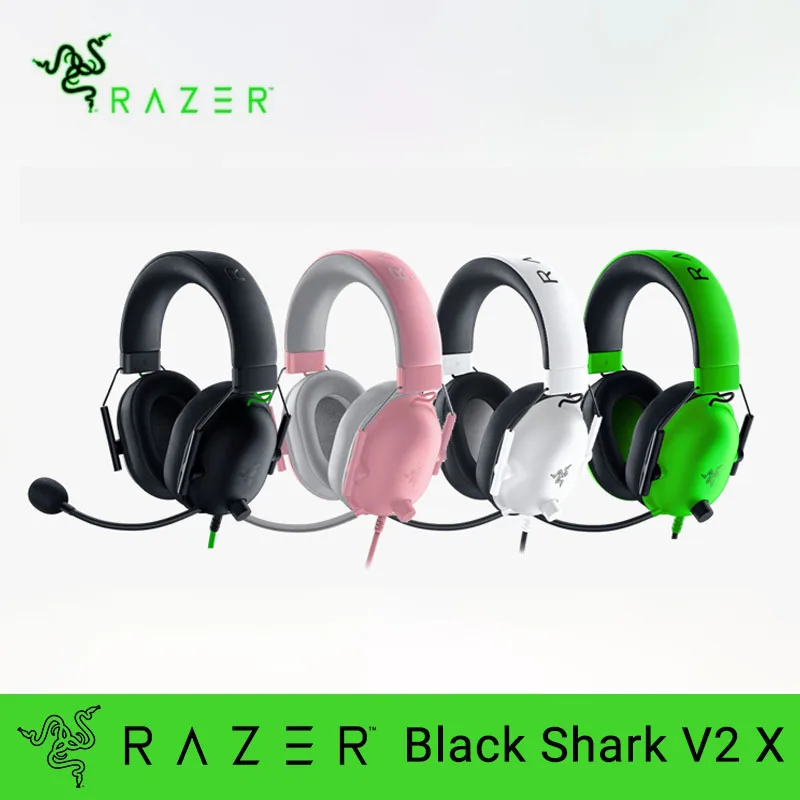 Razer BlackShark V2 X Headphone Wired Gaming Headset: 7.1 Surround Sound- Game For PS4,PS5, Nintendo Switch, Xbox