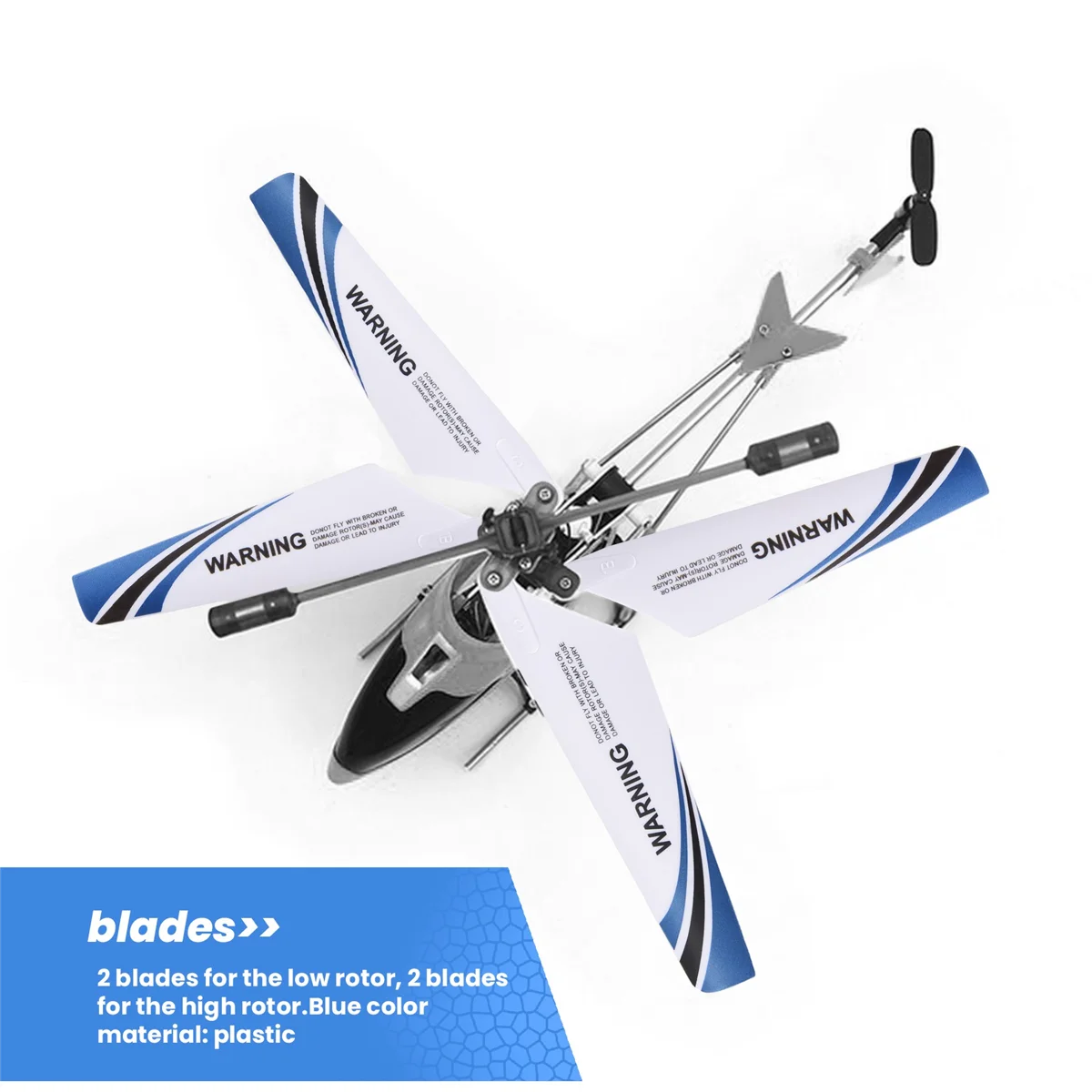 Syma-cuchillas de repuesto para helicóptero rotor rc S107, 4 piezas, azul