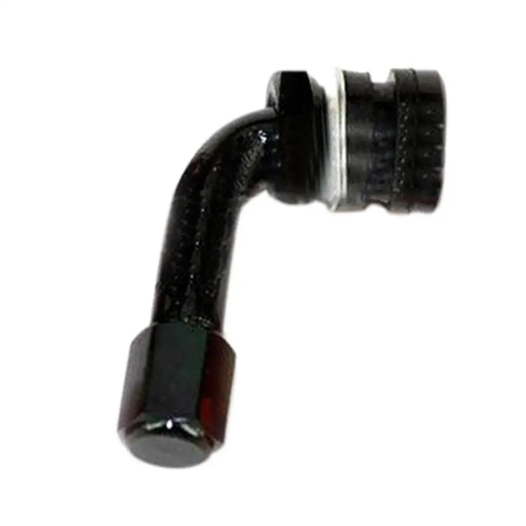 90 Degree Auto Engine Tire Tire Wheel Valve Caps Air Stem Black & Red