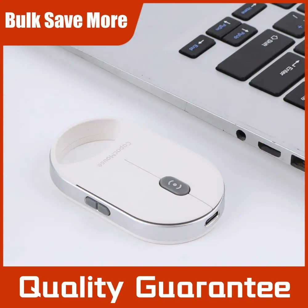 Portable Silent Mouse 3 Mode BT 5.2/2.4G/USB Mini Capacitive Mouse Computer Mice 4 Adjustable DPI for PC Laptop Notebook Desktop