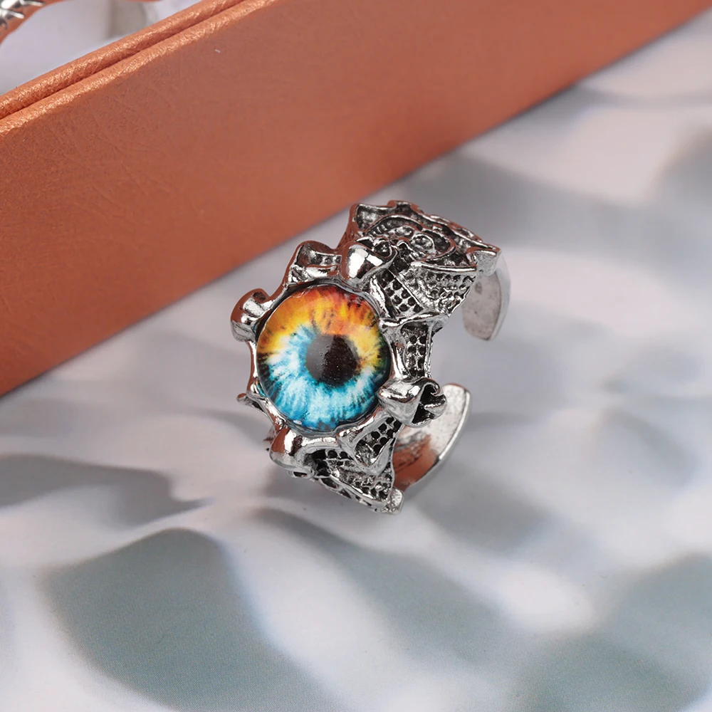 20 Pieces/Lot Vintage Punk Snake Rings for Women and Men Dragon Animal Devil\'s Eye Adjustable Mix Hip Hop Gothic Charm Jewelry