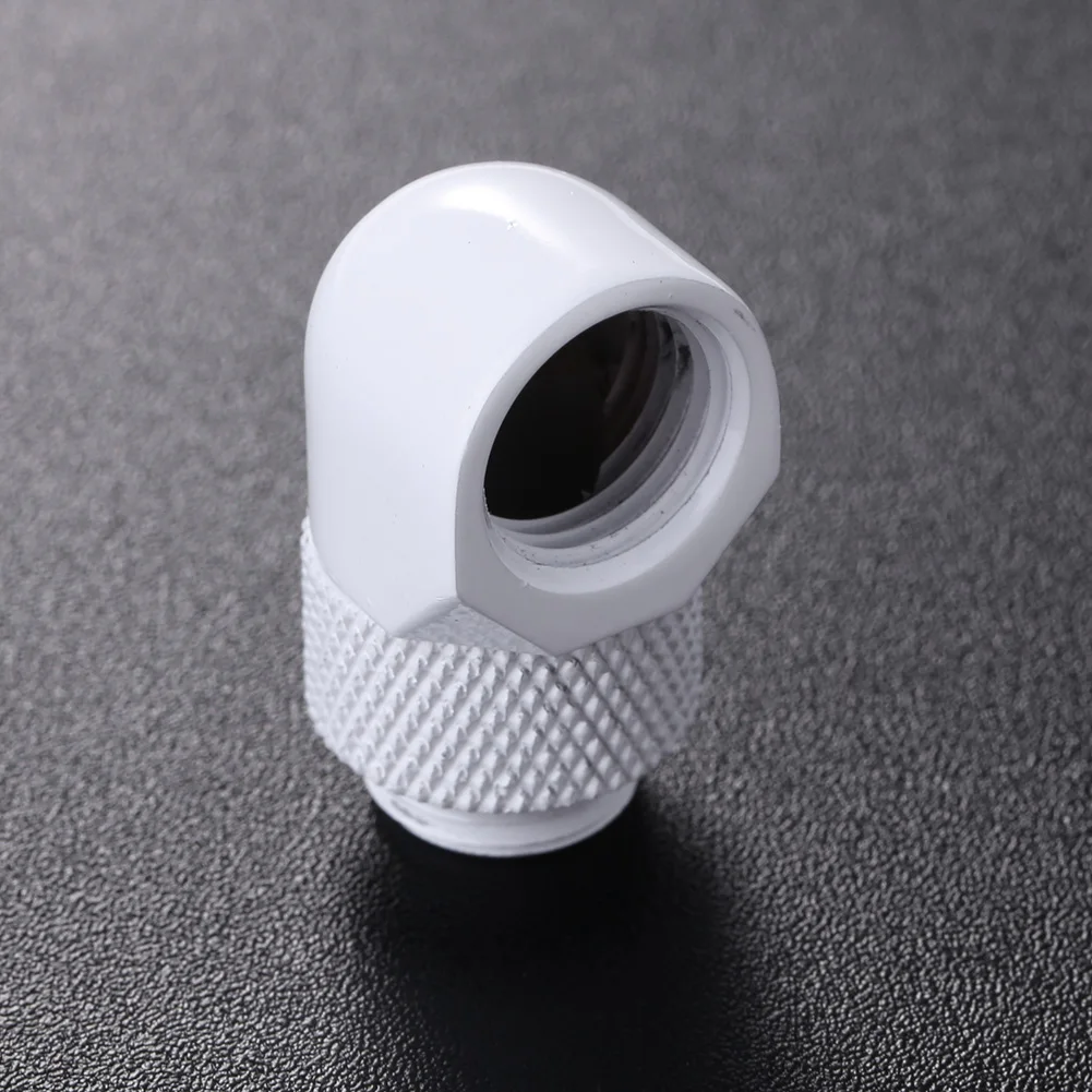 1/2 Pcs G1/4 Thread 90 Degree Fitting Adapter Rotary Fitting Water Cooling Connector for PC Water Cooling System 2 Points