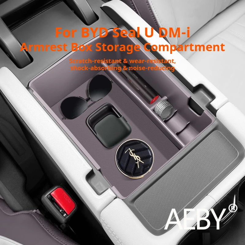 

AEBY For BYD Seal U DM-i 2023 2024 2025 Car Center Armrest Box, Center Console Storage Organizer , Car Interior Accessories