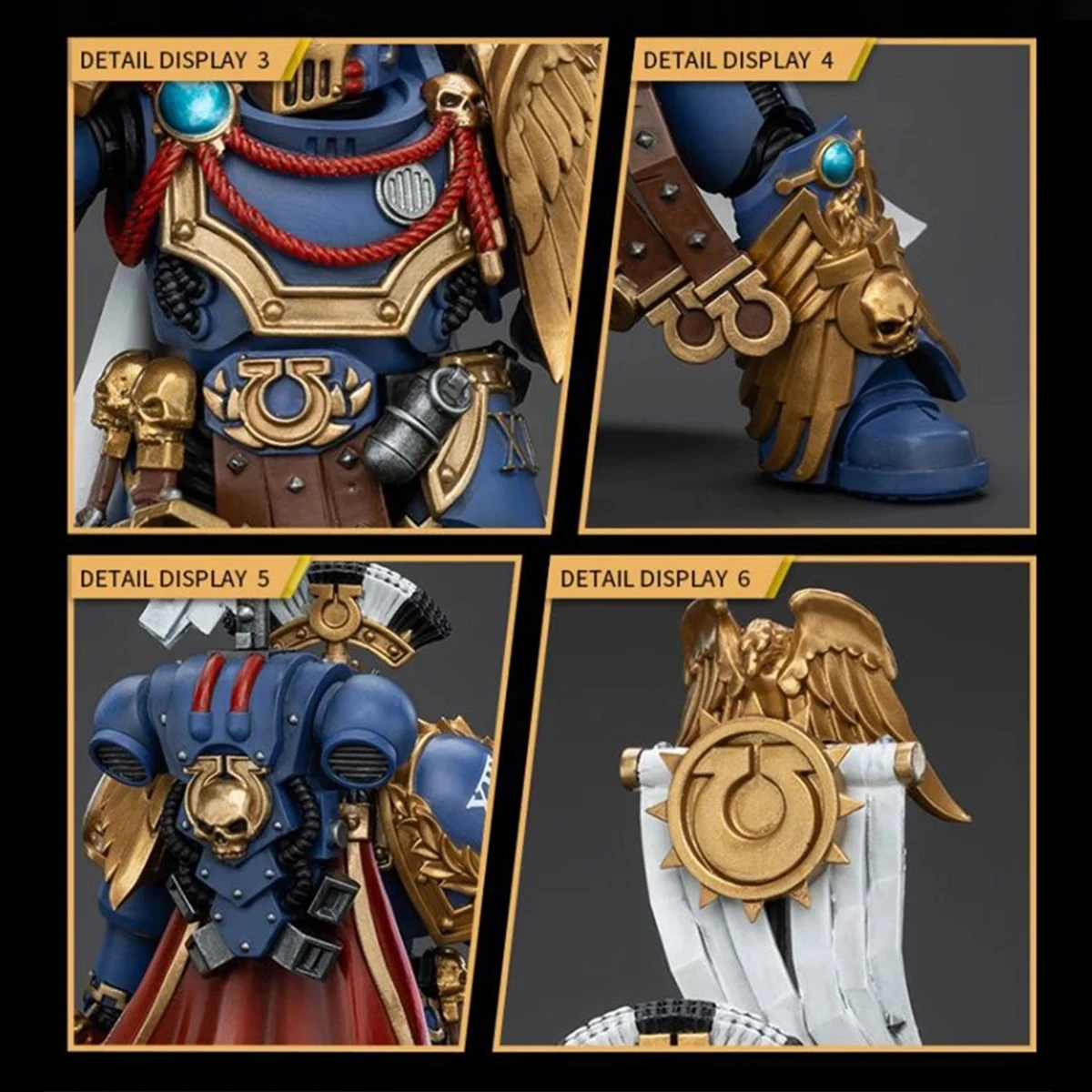 JOYTOY Warhammer Horus Heresy Ultramarines figurka Legion Praetor z mieczem mocy i Volkite Serpenta model figurki zabawka