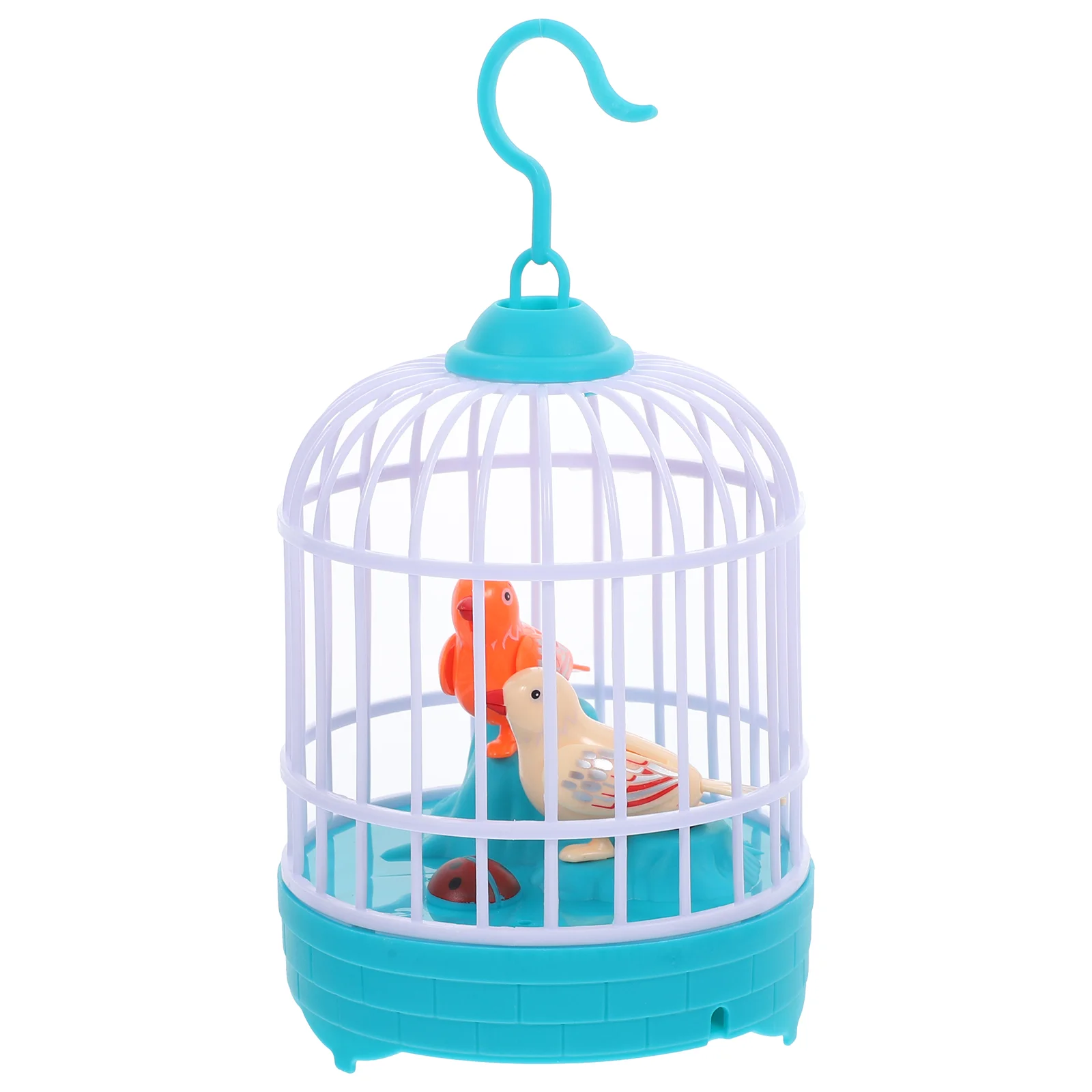 Children’s Toys Simulated Bird Cage Voice Sensor Plaything Vocalize Simulation Birdcage Kids Electric Orange