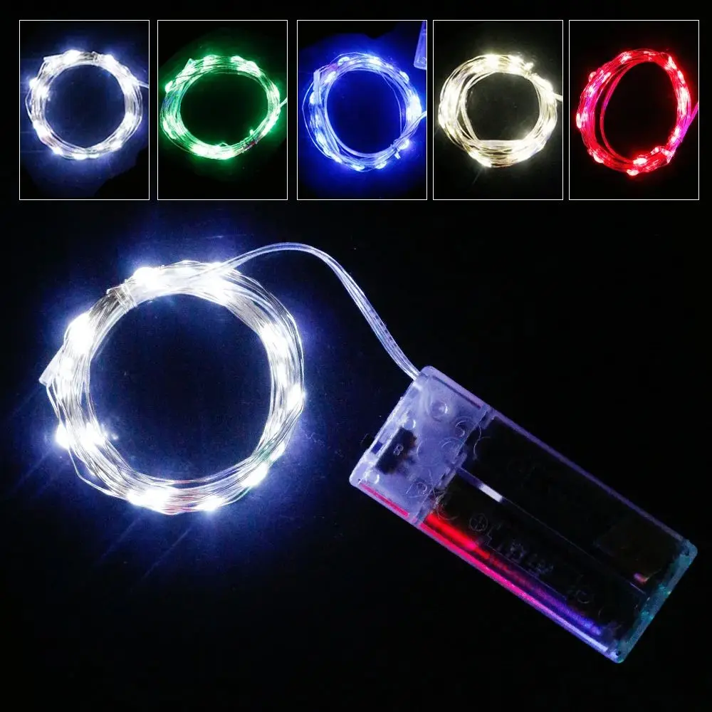 1M 2M 3M Fairy Lights Battery box Operated, Mini String Lights for Wedding Mason Jar Craft Christmas Garlands Party Decor