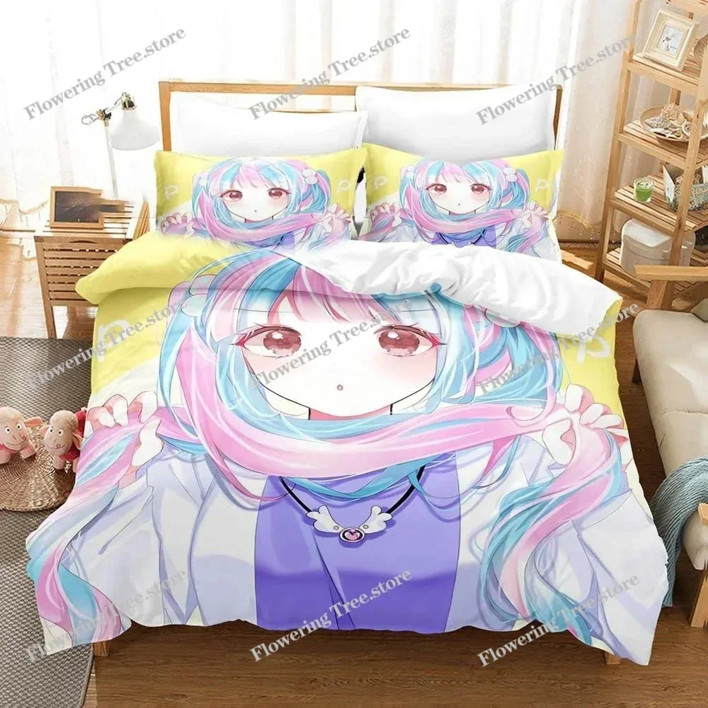 3D Printed Nyubara Reona Bedding Set Anime Raise A Suilen Duvet Cover Double Twin Full Queen King Adult Kids Bedclothes Quilt