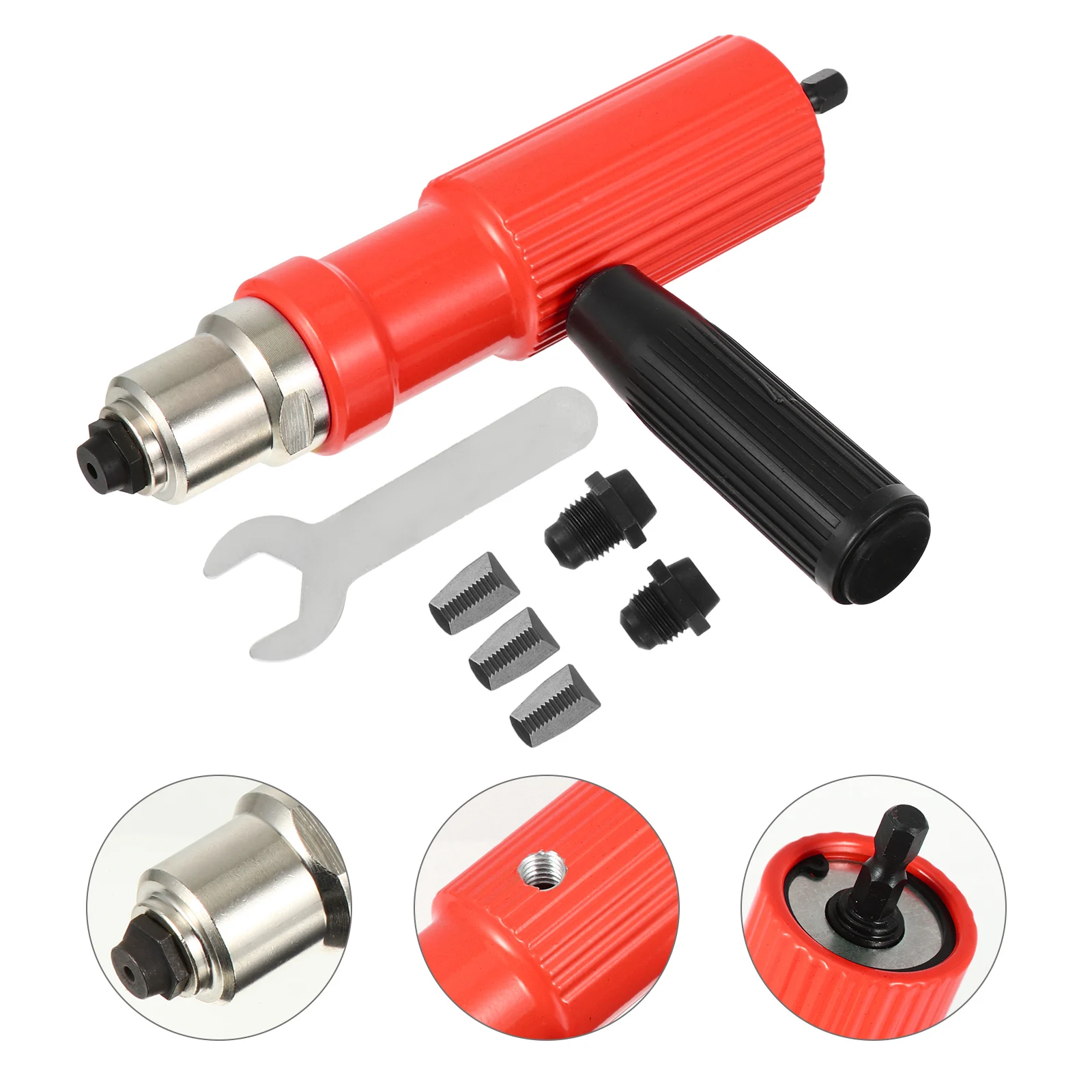 

Electric Rivet Gun High Strength Alloy Steel Drill Adapter Riveting Tool Portable Efficient Use Insert Nut Adapter Long Service