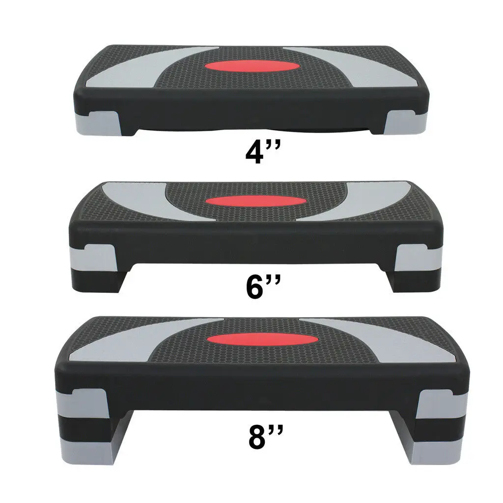 30" Aerobic Step Platform Stepper Adjust 4"-6"-8" Fitness Step Exercise