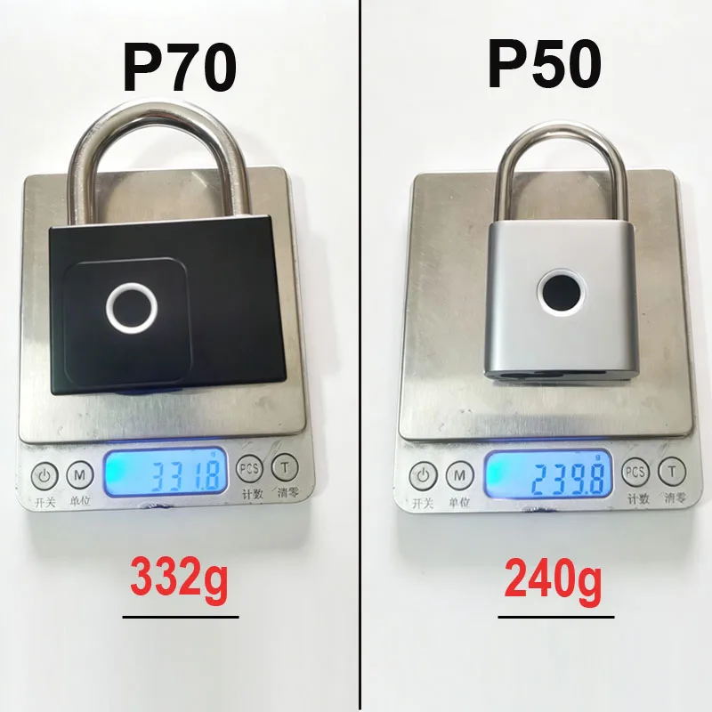 Tuya Fingerprint Padlock Bluetooth Smart Home Door Lock 20 Groups Fingerprint Safe Backup Key USB Charging For Home House Garage gallery 3