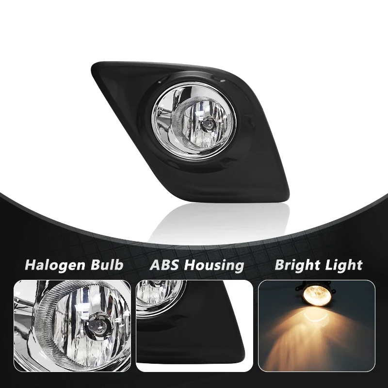 For Toyota Hilux Revo 2015 2016 2017 2018 2019 Car Fog Lamps LED Halogen Daytime Running Lights DRL Front Bumper Daylights 12V view 3