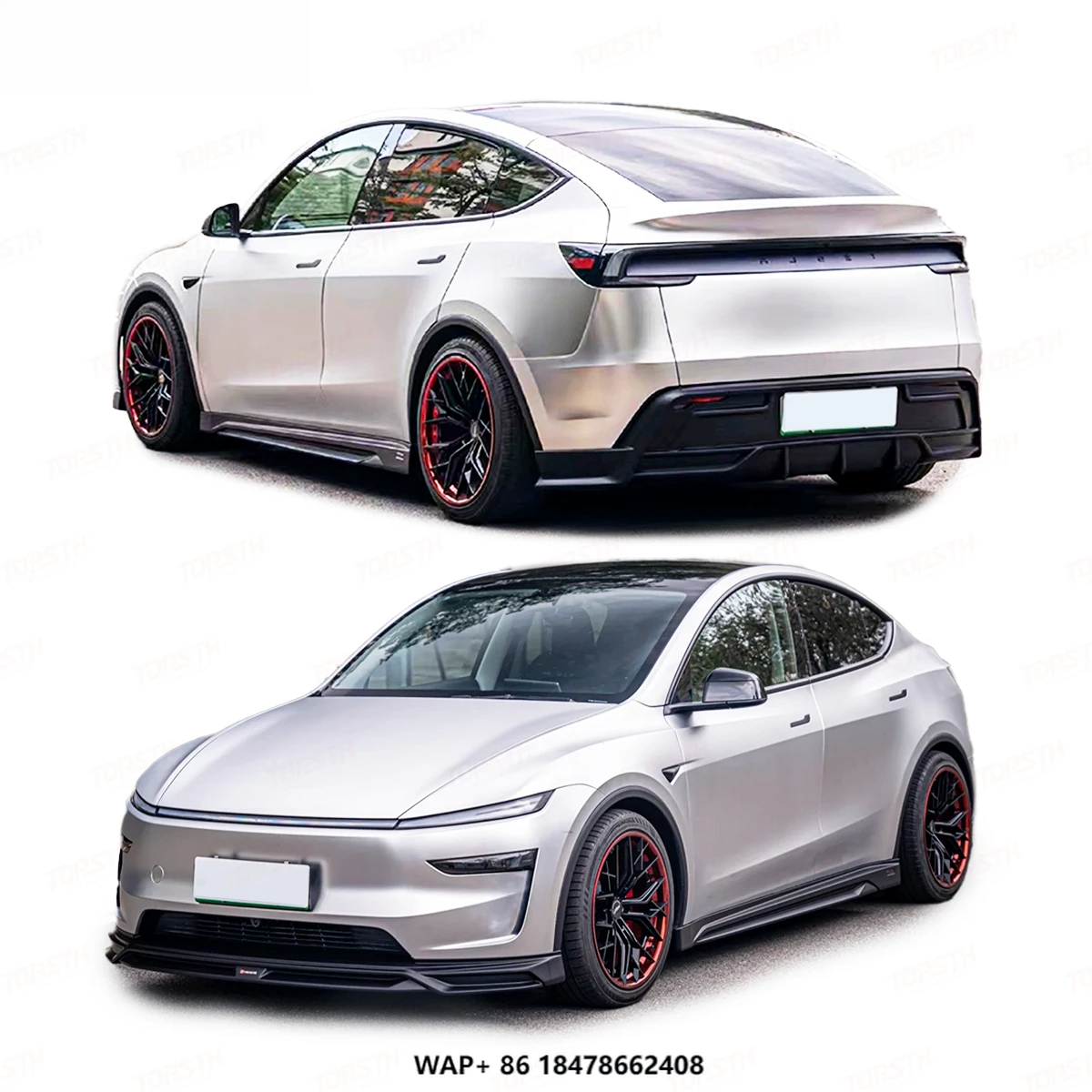 

TOPSTH Style ABS Sport Body Kit for Model Y 2025+ Juniper Rear Diffuser Side Skirts Front Lip Upgrade