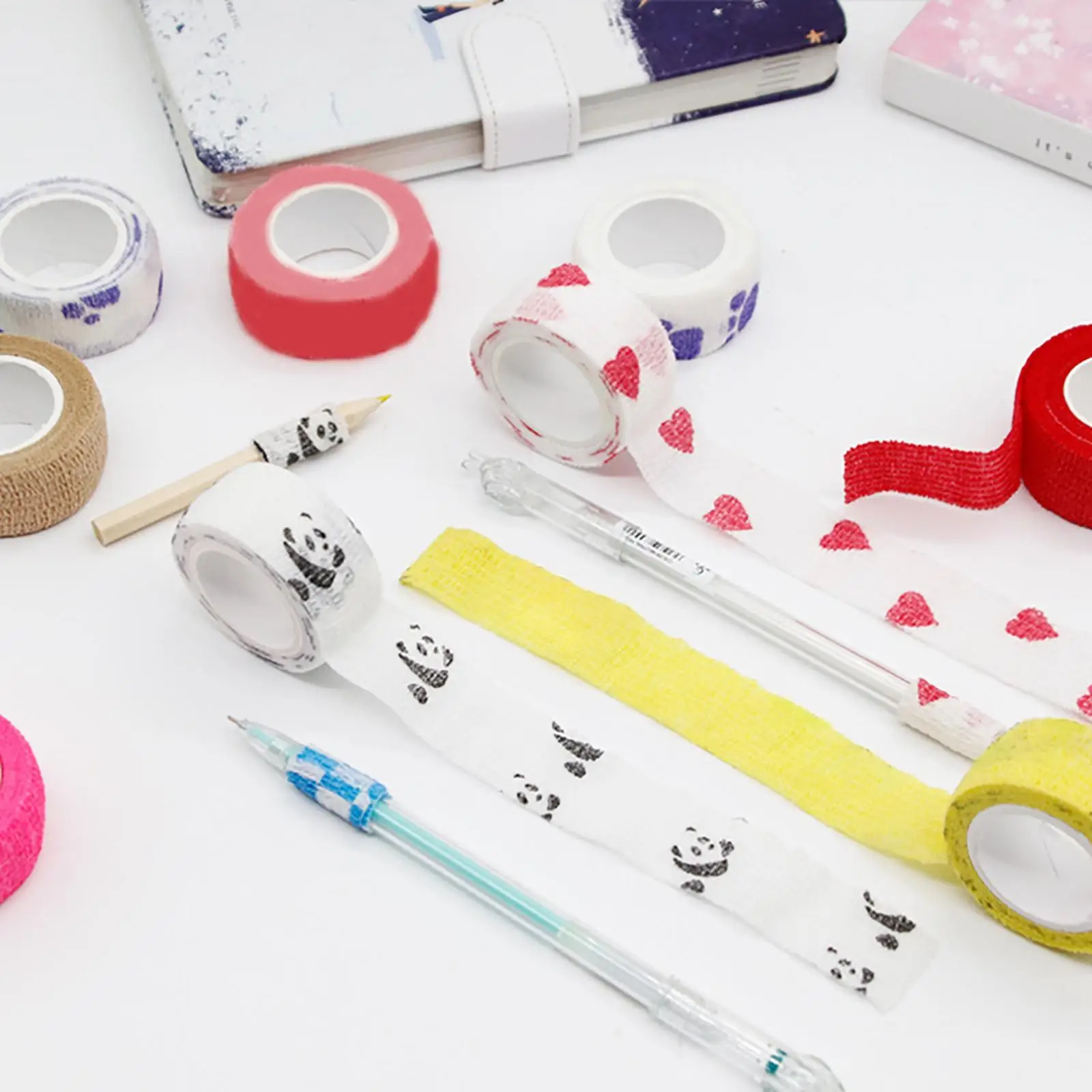 

18Pcs Self Cohesive Wrap Vet Tape Elastic First Aid Supplies Anti Wear Rolls for Finger Dogs Birds Pet