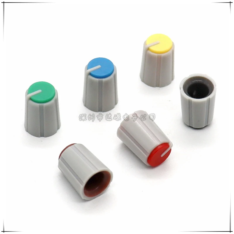 10PCS 11X14.5MM Plastic Double Knob Cap Potentiometer Encoder Knob cap D-Shaped 270℃ Inner Hole 6mm